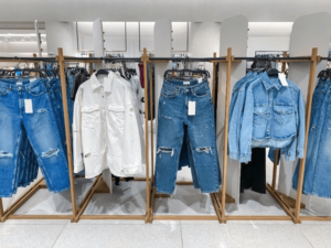 Jeans at a retail department Store